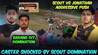 Caster Shocked by SCOUT Domination🥵 RNTX Sarang 1v7🔥 ScoutOP vs GodL Jonathan | Team Xspark