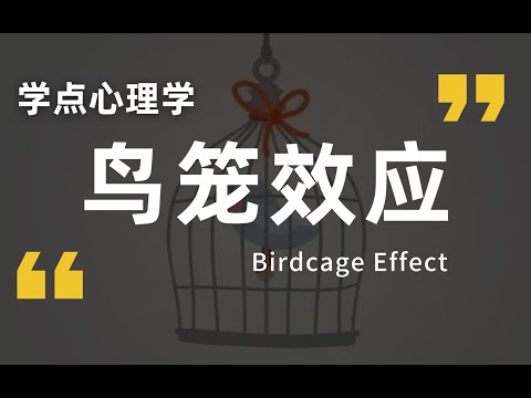 生活中的这个隐秘陷阱，大多数人都会忽略 【鸟笼效应】
