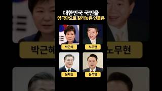국민을 양극단으로 갈라놓은 인물은 누구일까요?
