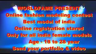 WorldFame Present-Best Model of India online Contest