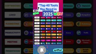 Top 40 Tools You Need in 2025 #AITools2025 #Top40Tools #ProductivityApps #Viral #FreeAItools2025