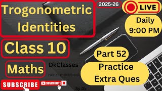 Class 10 Maths |  Trigonometric Identities  | Part 50 | #class10 #mathsclass10 #cbse by Dk Yadav