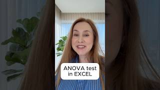 ANOVA test in Excel #anova #excel #statistics #stats #dataanalytics