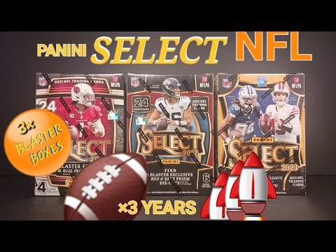 🦓 🏃💨 CHASING ZEBRAS: 3× YEARS OF PANINI SELECT NFL 🏈 BLASTER BOXES 2023, 2022, & 2021 #footballcards