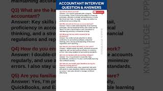Accountant Interview Questions and Answers | Accounting Job Interview Questions