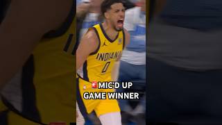 Tyrese Haliburton mic’d up for his game winning shot in Game 1 of the NBA Finals