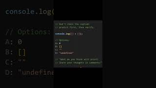 This JS code what do you think will return?… 🤯#JavaScript #TechTok #Coding #TypeCoercion