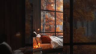 😴Sleep in cozy bedroom with relaxing sounds of rain #heavyrainandthundersoundsforsleeping #rainyday