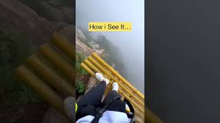 Wheelchair life + stairs = dushmani purani hai 💔 #DesiHumor #Wheelchair #FunnyReels