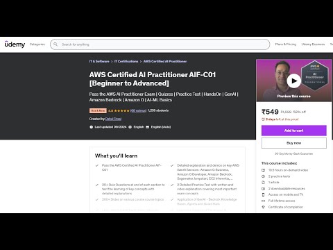 AWS AI Practitioner Certification - New Udemy Course