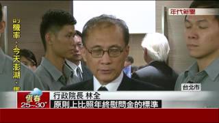 林全砍退休公教3節獎金 國庫年省8.7億