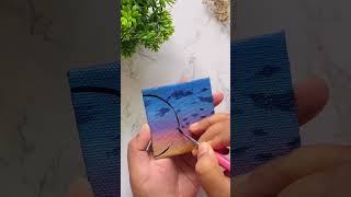 Easy Sunset painting✨#shorts #painting #easy #art #ashortaday #acrylic #sunset #drawing #beginner