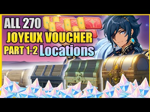 Kaeya Skin! ALL 220 JOYEUX VOUCHER LOCATIONS! (PART 1-2) Secret Summer Paradise - Genshin Impact 3.8