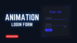 Animated Login Form With Source Code   Using HTML & CSS |