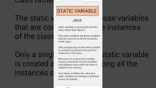 Static Variable In Java #staticvariable #java #oopsinjava #javainterviewquestionsandanswers
