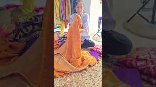 Rs. 4000 Pure silk in RUST orange. TO ORDER : Share screenshot  on whatsapp 8398085544