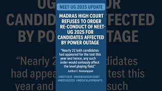 ✅📚NEET-UG 2025 Update. Latest decision by Madras High Court. #ytshorts #shortsvideo #neet #neet2025