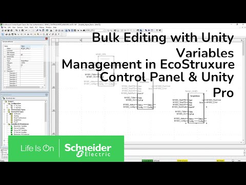 Bulk Editing with Unity Variables Management in EcoStruxture Control Expert & Unity Pro