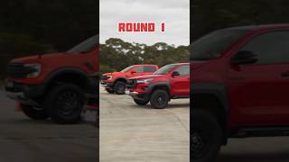 Toyota Hilux Vs Ford Raptor V Ranger drag race #shorts #fordtrucks #ford#toyota #hilux cre.carexpert
