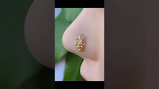 Trendy👌 gold nose pin & nose ring design idea || #nosepin #nosering #fashion #viral #reels #shorts
