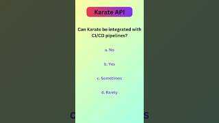 Karate API Basics: Multiple Choice Questions -15 | #shorts  #KarateAPI #KarateFramework #apitesting