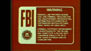 Red FBI warning movie intro
