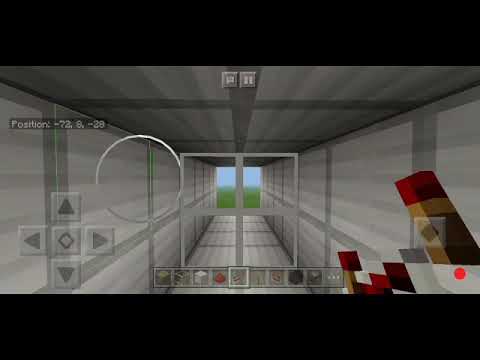 I built a 2x2 seemless glass piston door (MCPE) No Tutorial