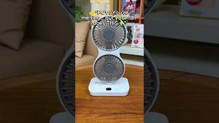 POV: Your Desk Fan Can’t Do THIS 😳 | Dual Head 360° USB Rechargeable Fan Hack! #shorts