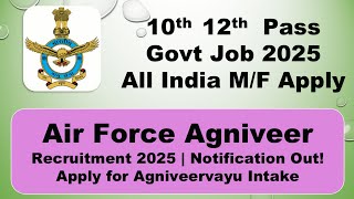 Air Force Recruitment (Agniveer) | Notification OUT! Apply Online | Check Eligibility & Salary