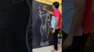 Learn to draw a picture of a woman carrying a pot 🏺#drawing #art #shortvideo