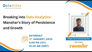 Breaking into Data Analytics: Manohar's Story of Persistence and Growth