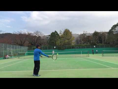 My way 10 猫背の晩年テニス　速めのボールでラリー
