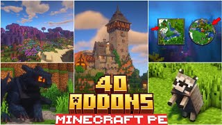 🥇BEST 40 ADDONS for BEDROCK | MINECRAFT PE +1.21 #addons