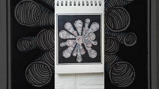 DAY5/50 🌸Z-Doodle challenge #zentangleart #zendoodle #shorts #art #relaxingart #trending #viral #diy