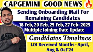CAPGEMINI FEB'25 MONTHS MASS ONBOARDING MAIL | NORTH & SOUTH REGION JOINING | LOI | PRE-OFFER CHECK