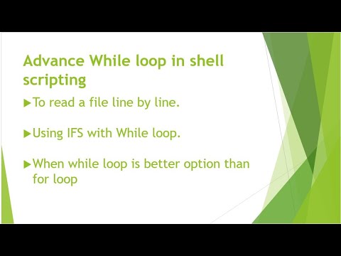 Advance while loop in Shell