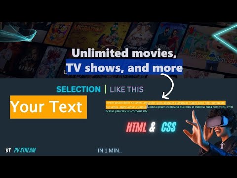 How To Change Selection color easily with CSS | #coding #csstutorials  #pvstream