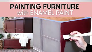 Painting Furniture with Enamel Paint | Sherwin Williams Emerald Urethane Trim Enamel