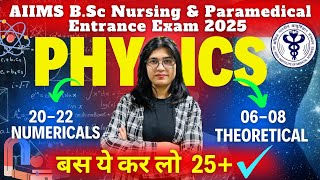 Physics – Just follow this AIIMS Bsc Nursing & Paramedical Entrance Exam 2025 | 25+ ✅