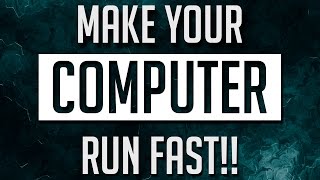 MAKE YOUR PC RUN FASTER! ( BANNER WINNER ) !!