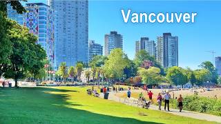 VANCOUVER Walking Tour 2025 | Downtown Beach and Denman Village | 4K