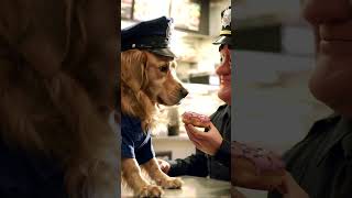 the donuts 🍩 dog police koker#dog #police #ai #googleveo2