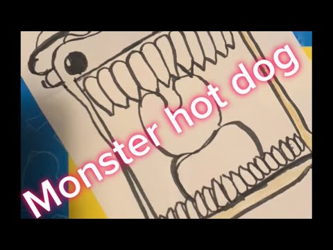 How to make a monster hot dog #art #drawing #makingvideos #makima