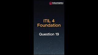 Can You Answer This ITIL 4 Mock Exam Question 19?  #ITIL4 #shorts
