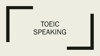 toeic speaking(토익스피킹) 학습법