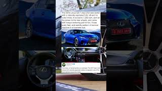 The 2016 Lexus GS F was a full-size sedan with a naturally aspirated 5.0L V8 and no turbo tricks