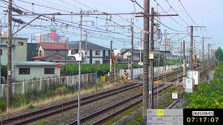 JR 中央本線ライブカメラ② （春日居町 ⇔ 石和温泉）下り甲府、松本方面【8月】