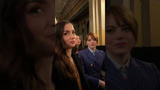 Ana de Armas and Emma Stone on Paris Fashion Week