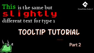 GameMaker Studio 2: Tooltip Tutorial 2 (Extra)