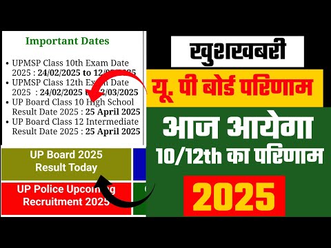 U.P Board Result Declared: TODAY |आज आएगा यूपी बोर्ड 10वीं/12वीं का परिणाम |